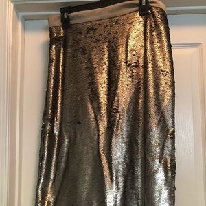 Midi Gunmetal sequin skirt